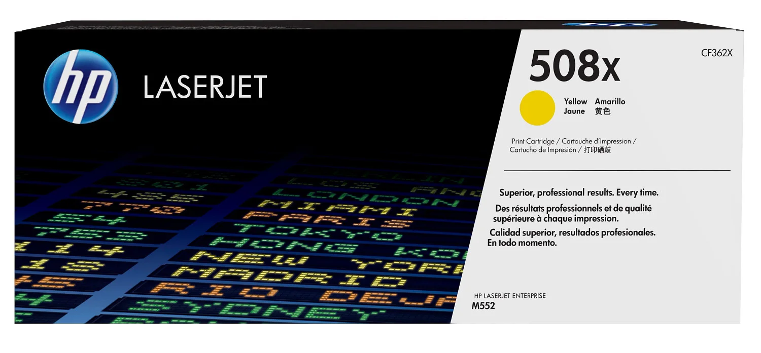 HP 508X Gelb Original LaserJet Tonerkartusche mit hoher Reichweite