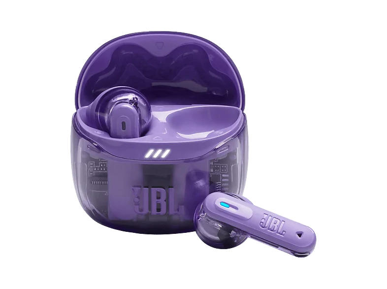 JBL Tune Flex 2 Ghost Edition, In-ear Kopfhörer Bluetooth Transparent Lila