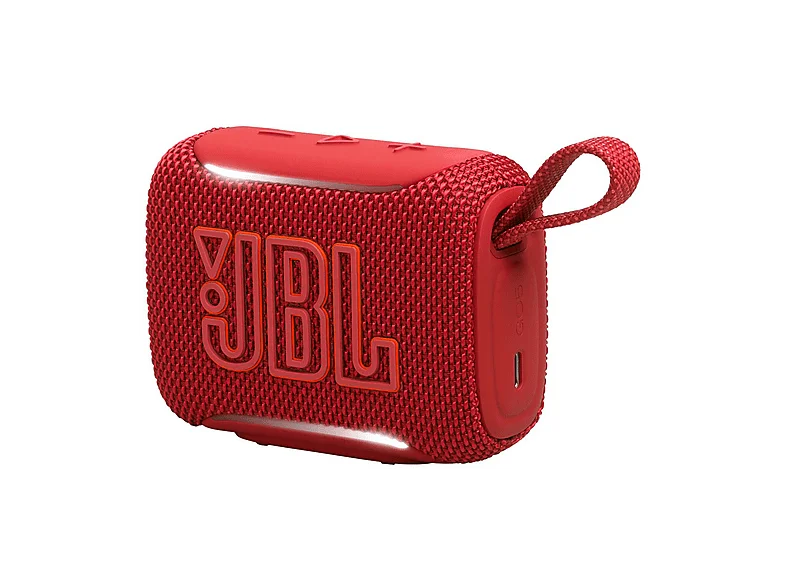 JBL Go 5 Bluetooth-Lautsprecher, Rot, Wasserfest