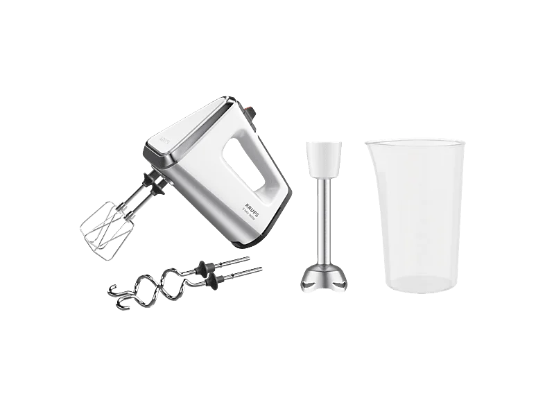 KRUPS GN9121 3 Mix 9000 Handmixer Weiß/Silber (750 Watt)