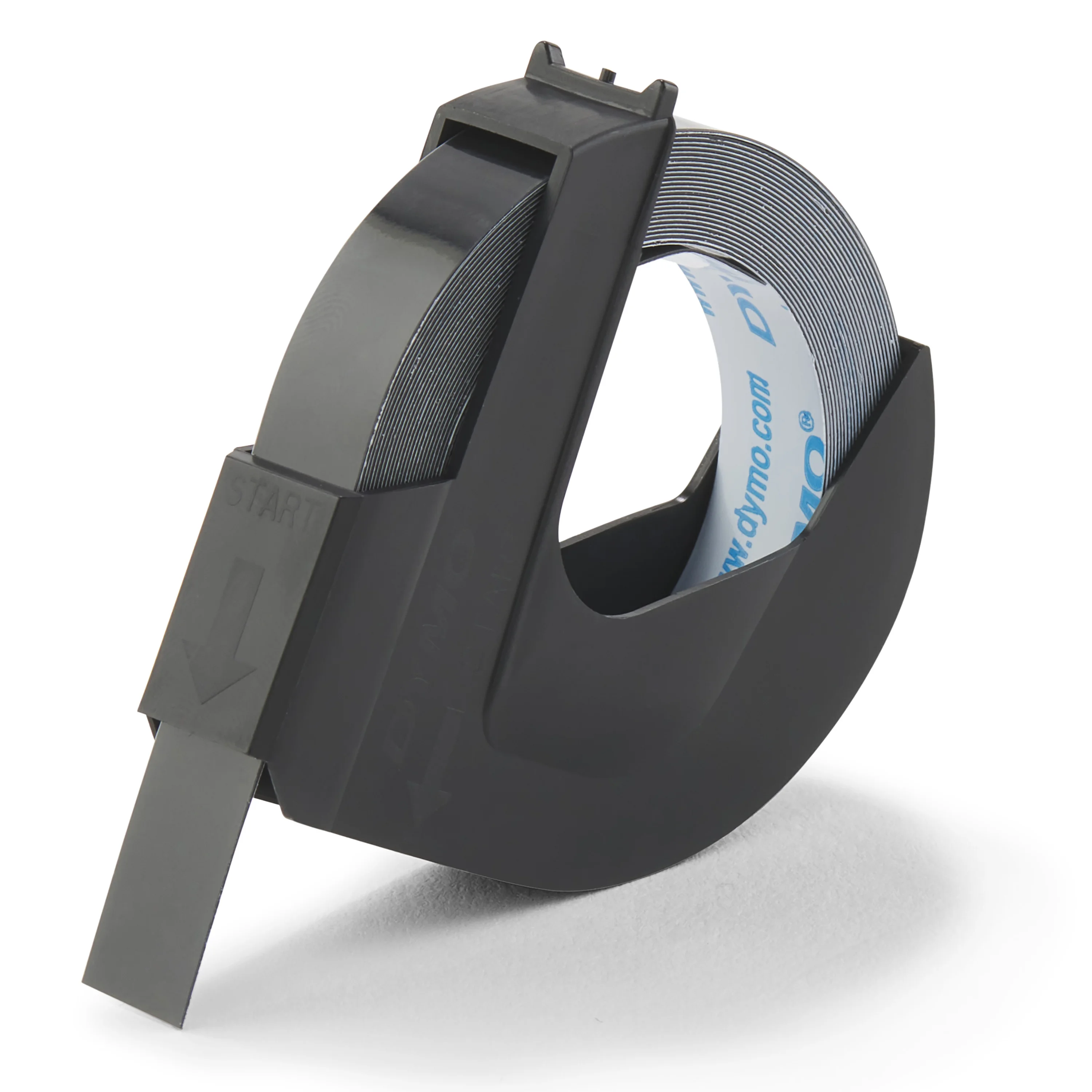 DYMO Original Prägeband | 3D weiß auf schwarz | 9 mm x 3 m | selbstklebendes Kunststoff Etikettenband | für Junior & Omega Beschriftungsgerät | 1 Stück
