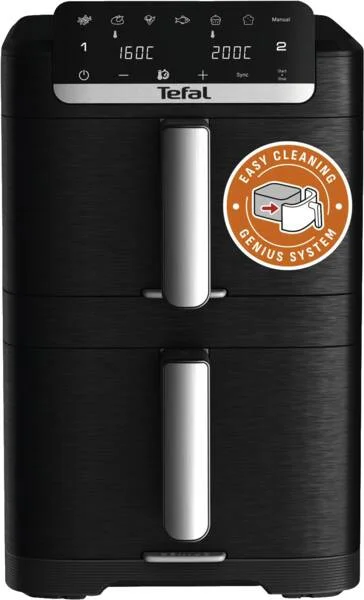 Tefal Easy Fry EY7568 Doppel 10 l Eigenständig 2700 W Heißluftfritteuse Schwarz