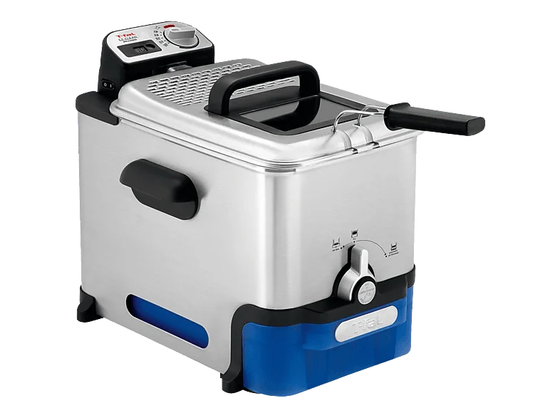 TEFAL FR 8040 Oleoclean Pro Fritteuse 2300 Watt Silber/Schwarz/Blau
