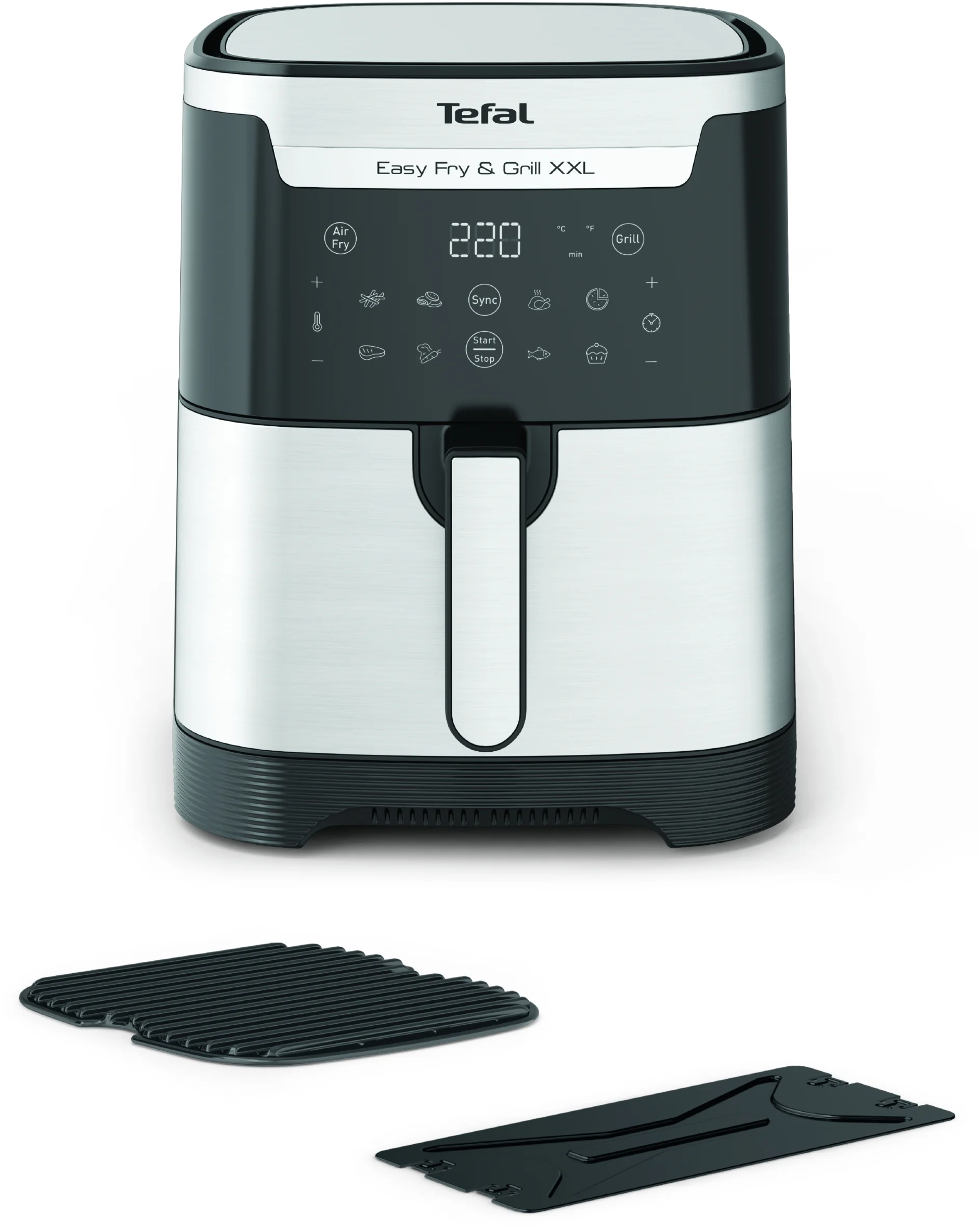Tefal Easy Fry & Grill EY801D 6,5 l Eigenständig 1650 W Heißluftfritteuse Edelstahl