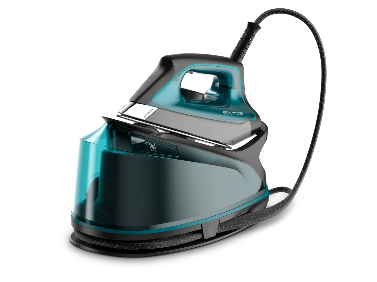 Rowenta DG7623 Pressurized steam ironing station 2200 W 1,1 l Mikrodampf 400 HD Laser-Grundplatte Schwarz, Blau