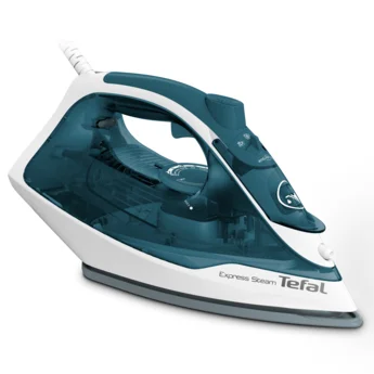 Tefal FV2839 Trocken- & Dampfbügeleisen Cerilium-Sohle 2400 W Blau, Weiß