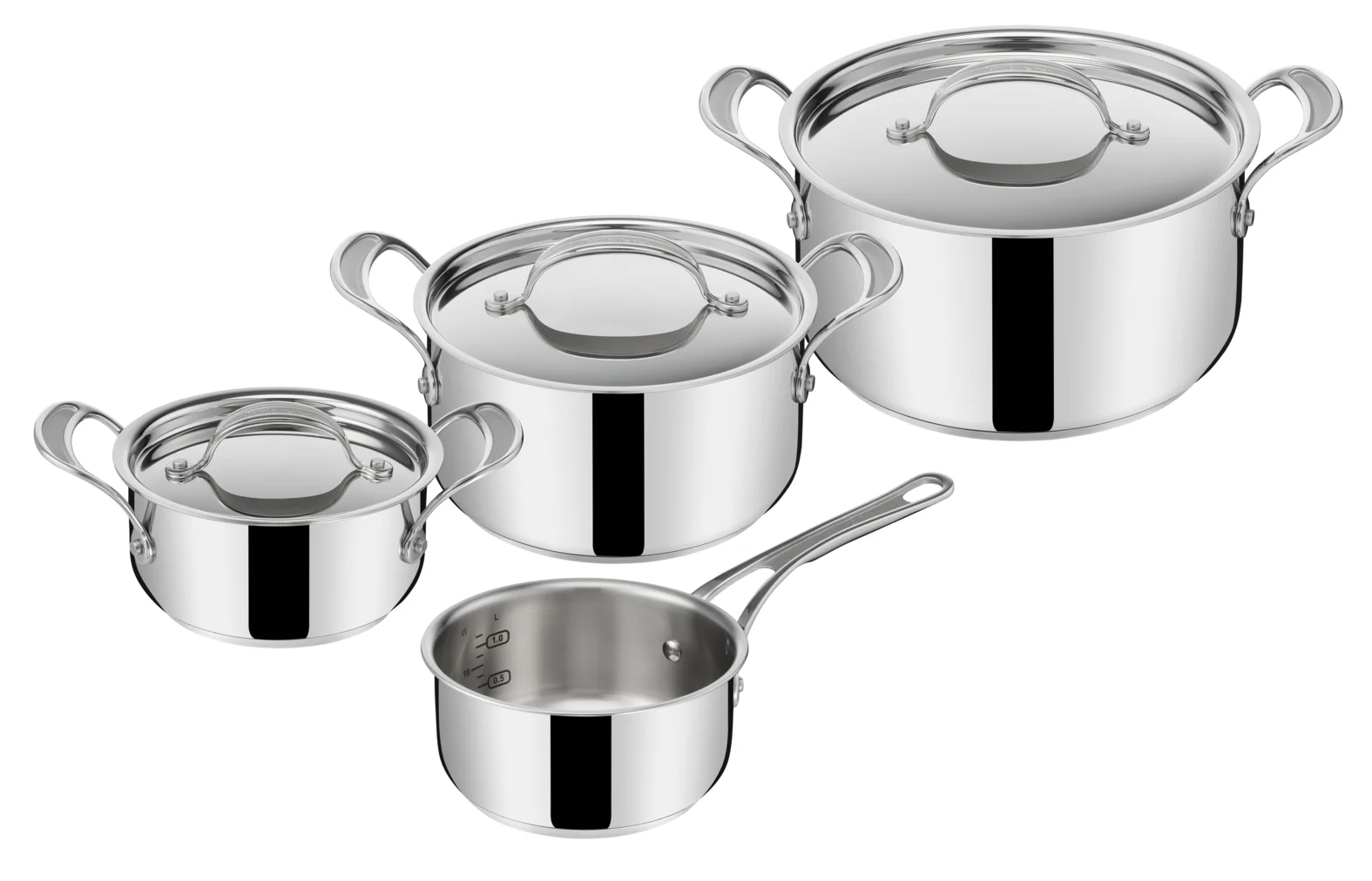 Tefal Jamie Oliver Cook's Classic 7-teiliges Topfset E307S7