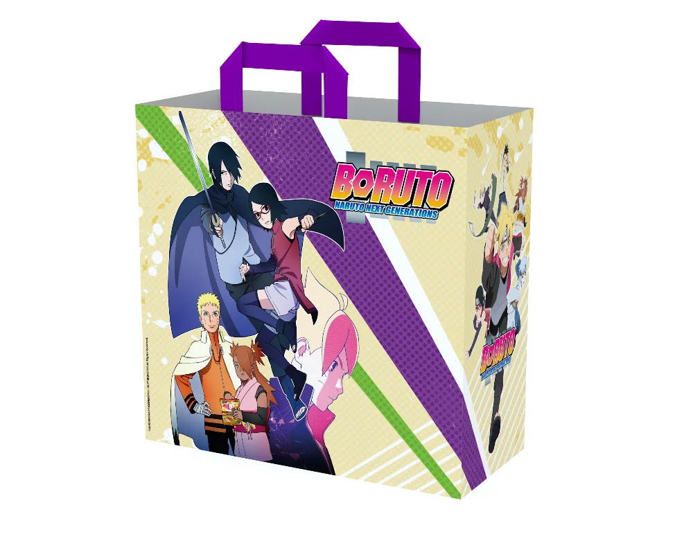 Konix Boruto KX SHOPPING BAG Violett, Gelb Stoffbeutel