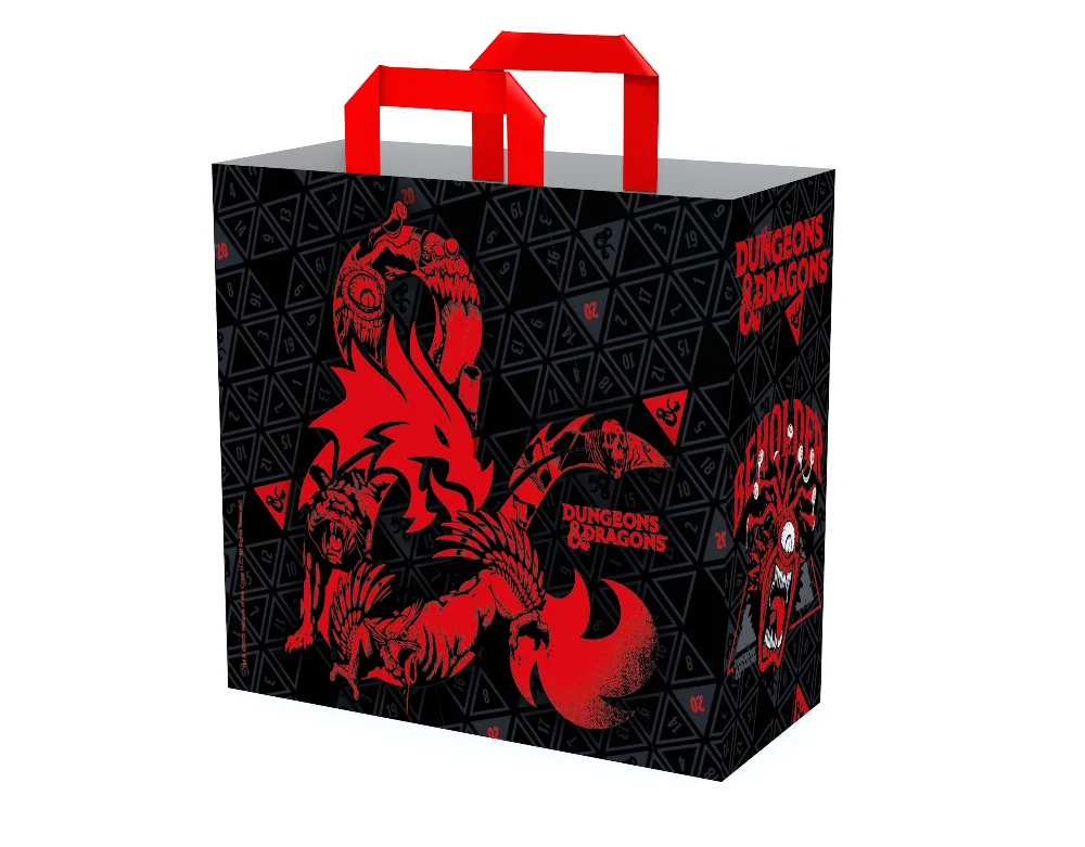 Konix KX DND SHOPPING BAG MONSTERS Schwarz, Rot Stoffbeutel