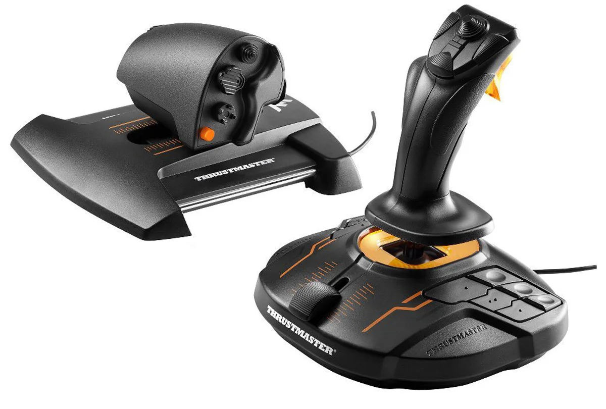Thrustmaster T-16000M FCS Hotas Schwarz, Orange USB Joystick Analog / Digital PC