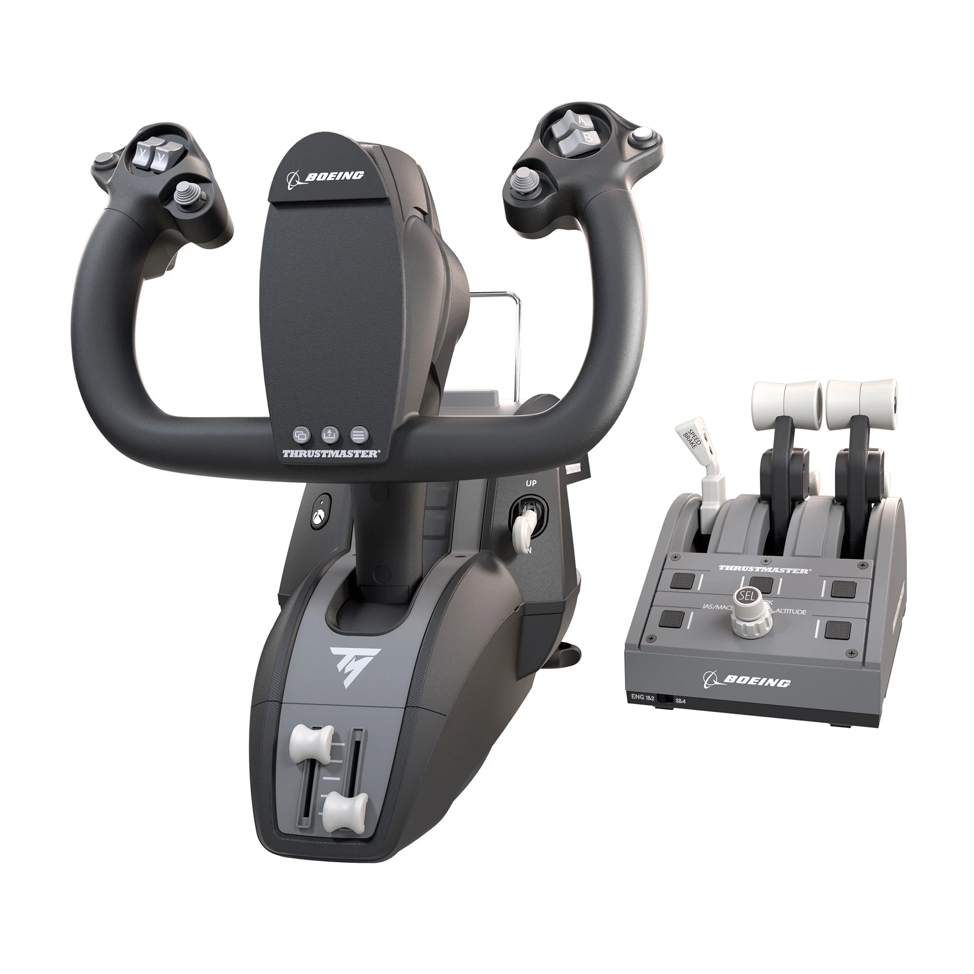 Thrustmaster TCA Yoke Pack Boeing Edition Schwarz, Grau USB Kampfstab PC, Xbox, Xbox One, Xbox One S, Xbox One X, Xbox Series S, Xbox Series X