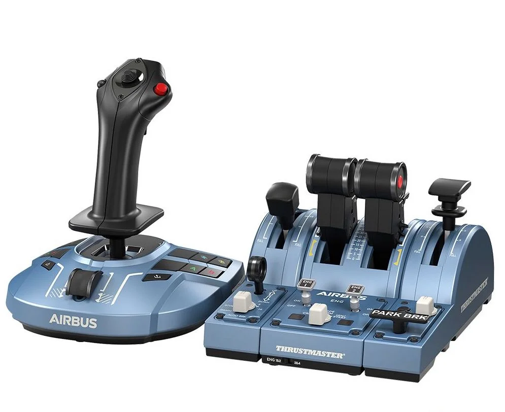 Thrustmaster TCA Captain Pack X Airbus Edition Schwarz, Blau USB Joystick + Motorsteuerungshebel Analog / Digital PC, Xbox Series S, Xbox Series X