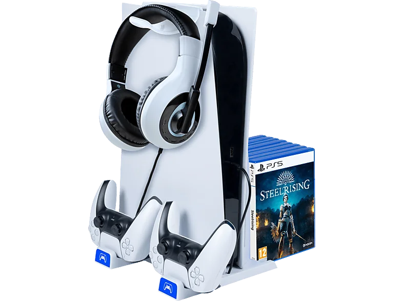 BIGBEN BB024975 LADESTATION PS5/PS5 SLIM, Ladestation, Weiß