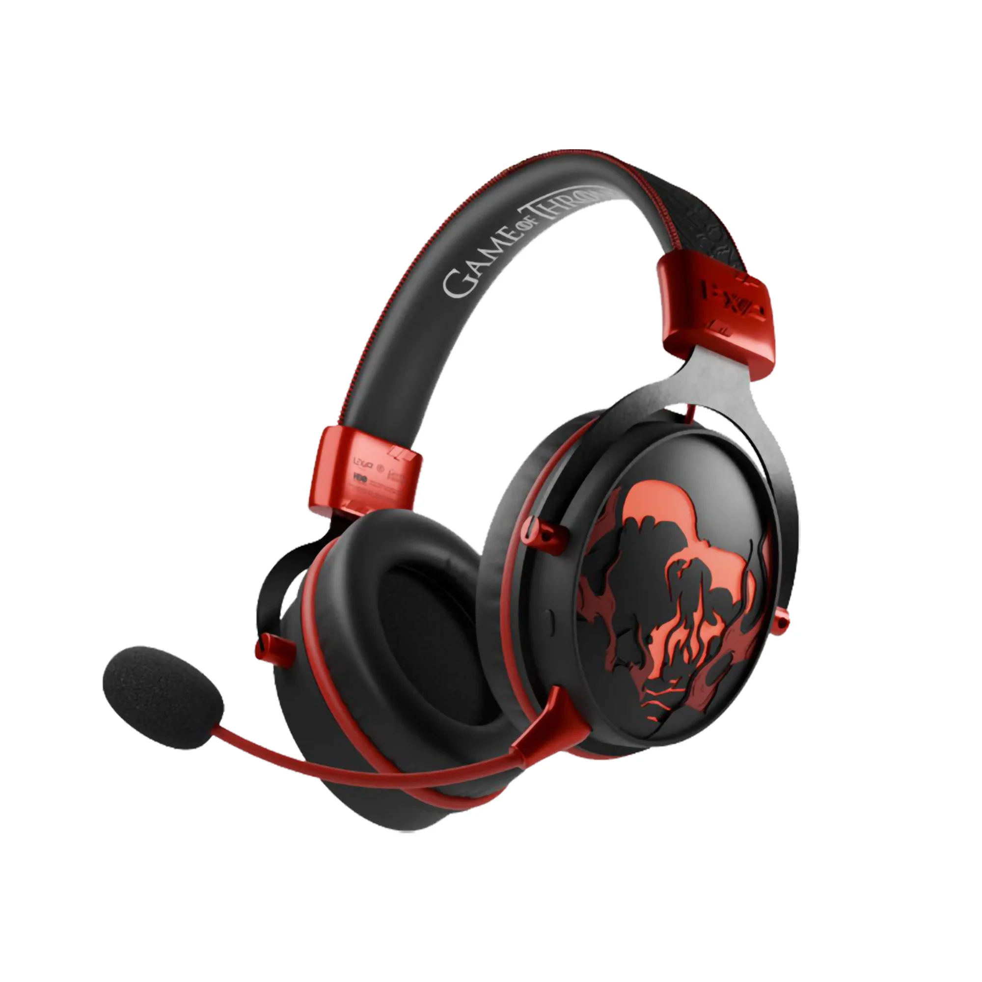 Lexip HBO Game of Thrones Kopfhörer Verkabelt & Kabellos Kopfband Gaming Bluetooth Schwarz, Rot