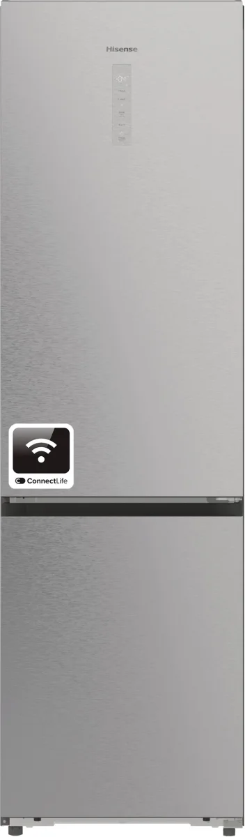 Hisense Hi5 Freistehend Kühlschrank/Gefrierschrank, Edelstahl, 413 l