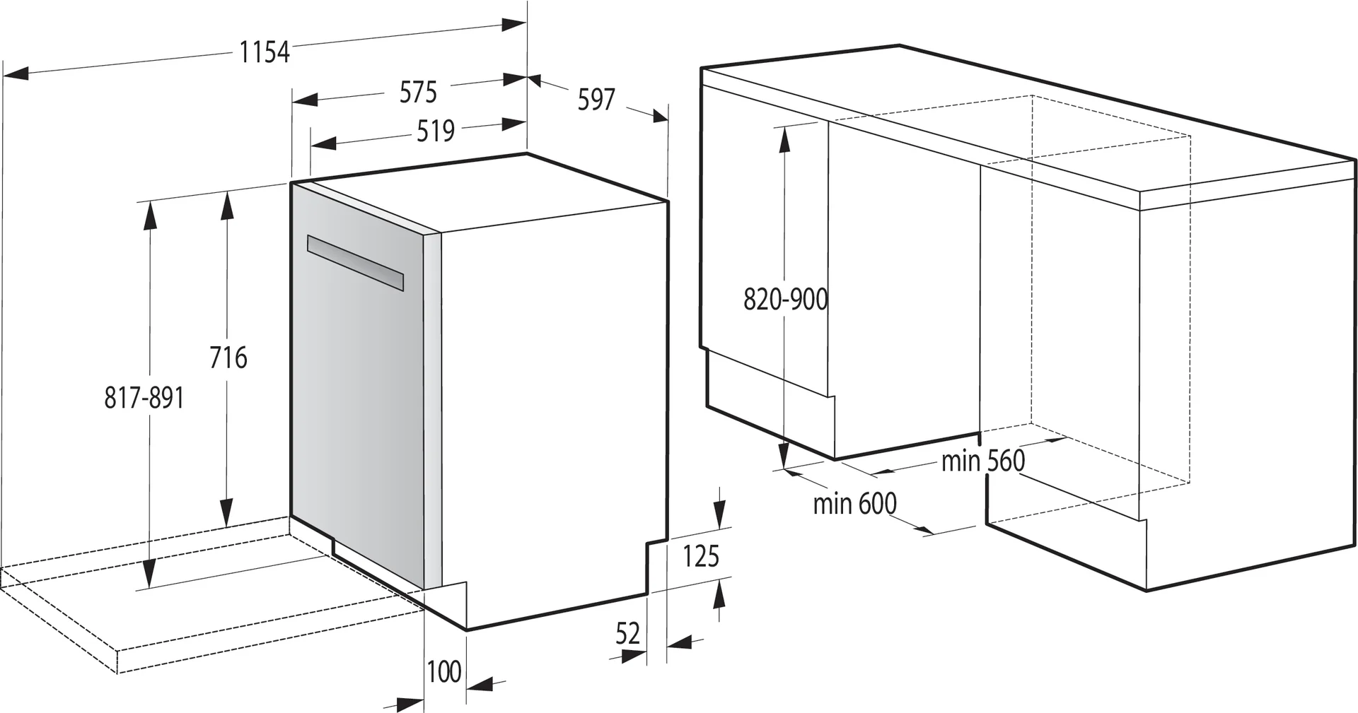 Gorenje G600 Unterbau - Geschirrspüler, 60 cm