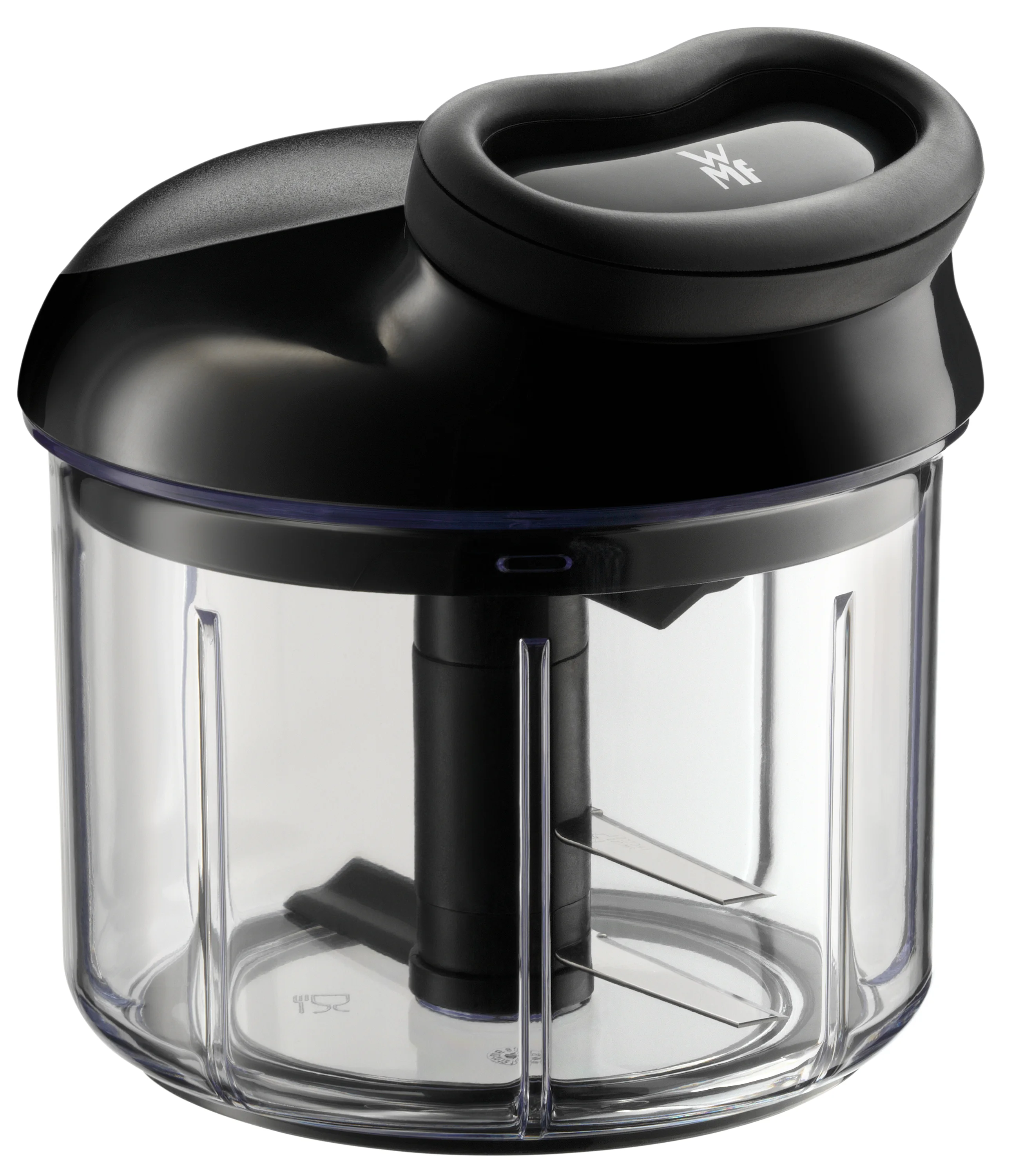 WMF Gourmet 18.7678.6040 Manueller Essenszerkleinerer Schwarz, Transparent