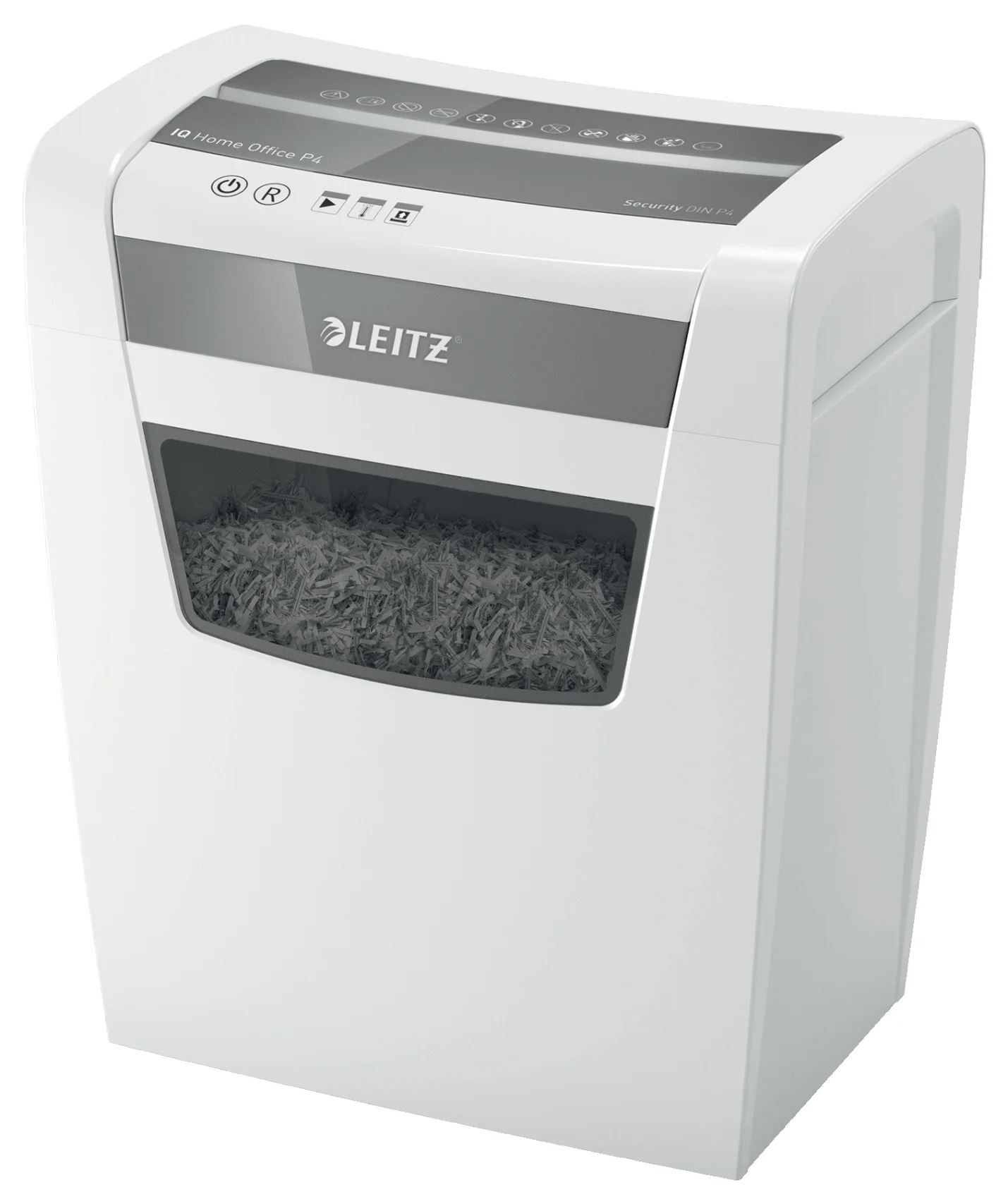 Leitz IQ Home Office P-4 Aktenvernichter Partikelschnitt-Zerkleinerung 58 dB 22 cm Weiß