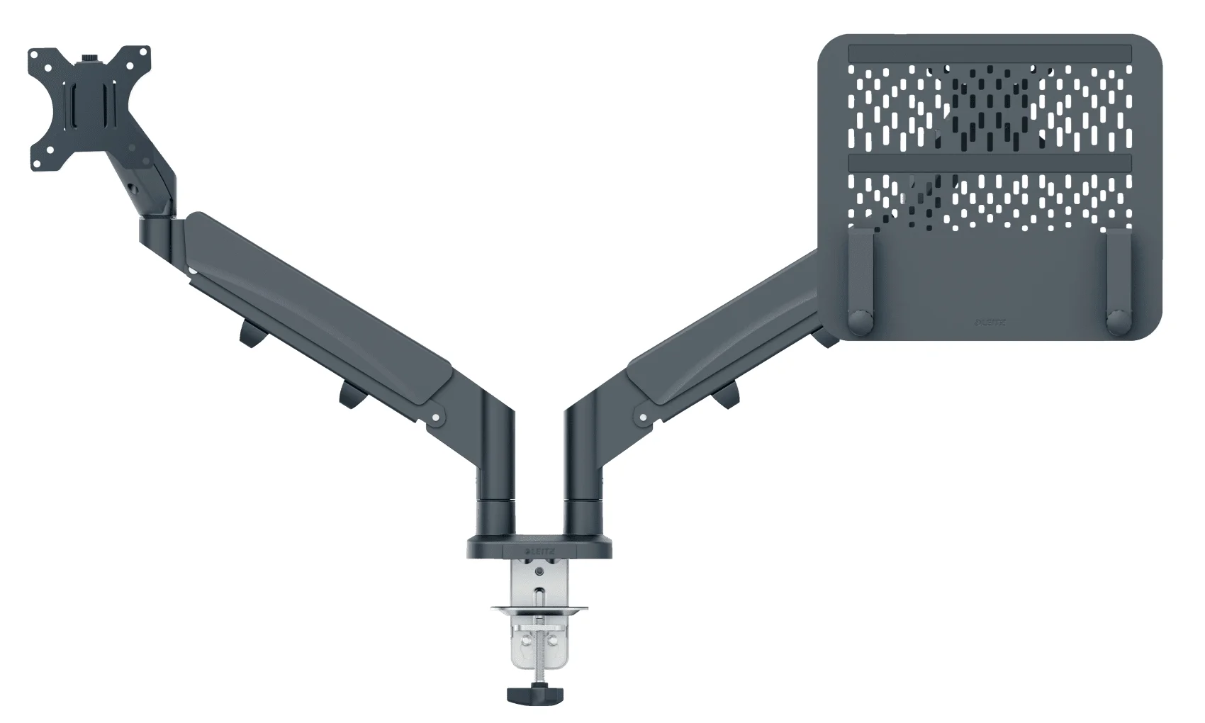Leitz 65380089 Flachbildschirm-Tischhalterung 81,3 cm (32") Tisch/Bank Dunkles Grau