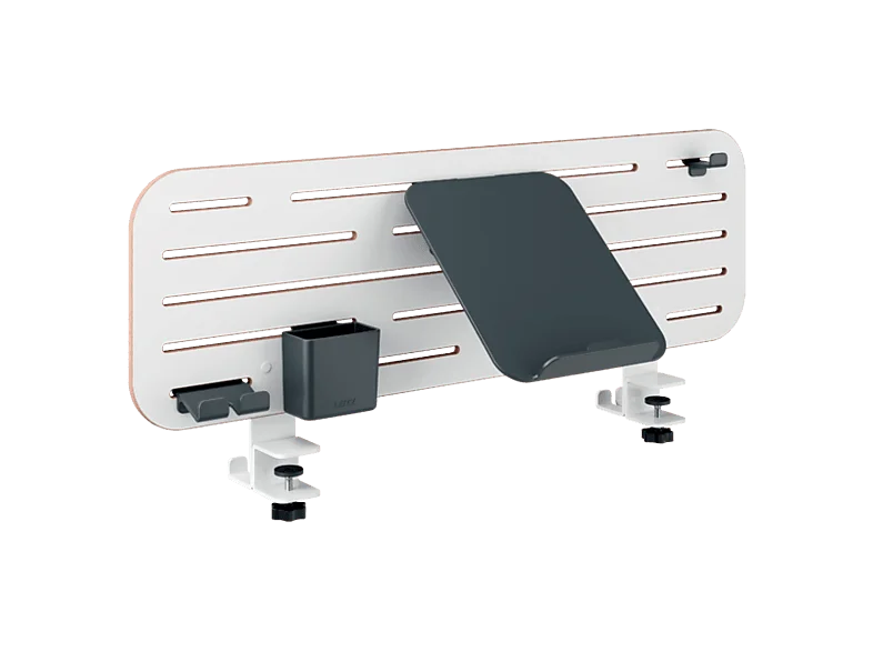 LEITZ Ergo Schreibtisch-Organizer mit Laptophalter, 80x25 cm, Pegboard , Weiß
