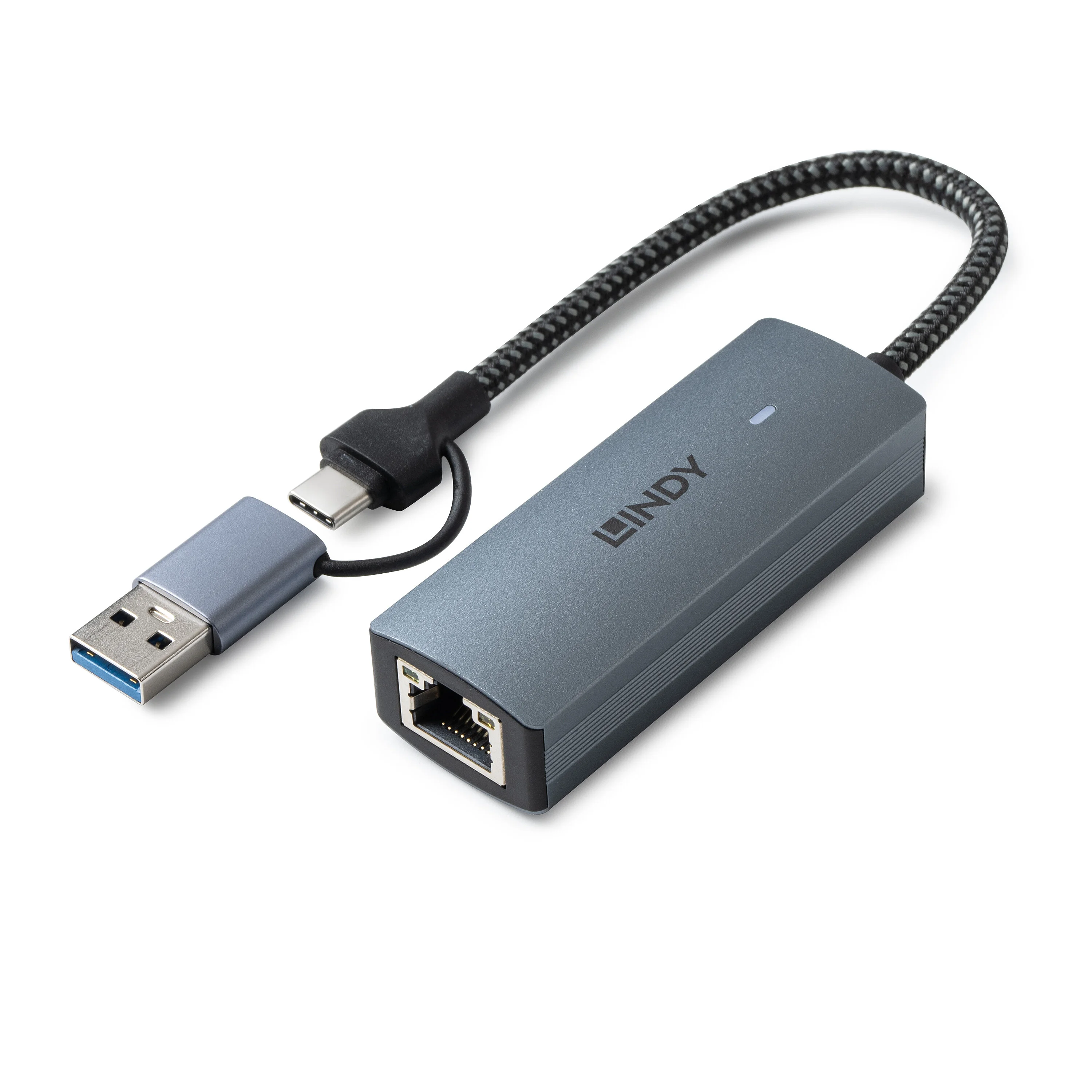 Lindy 43415 Schnittstellen-Hub USB 3.2 Gen 2 (3.1 Gen 2) Type-C 5000 Mbit/s Grau