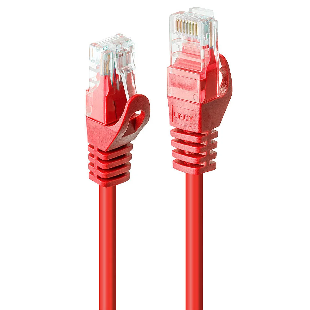 Lindy 48180 Netzwerkkabel Rot 0,3 m Cat6 U/UTP (UTP)