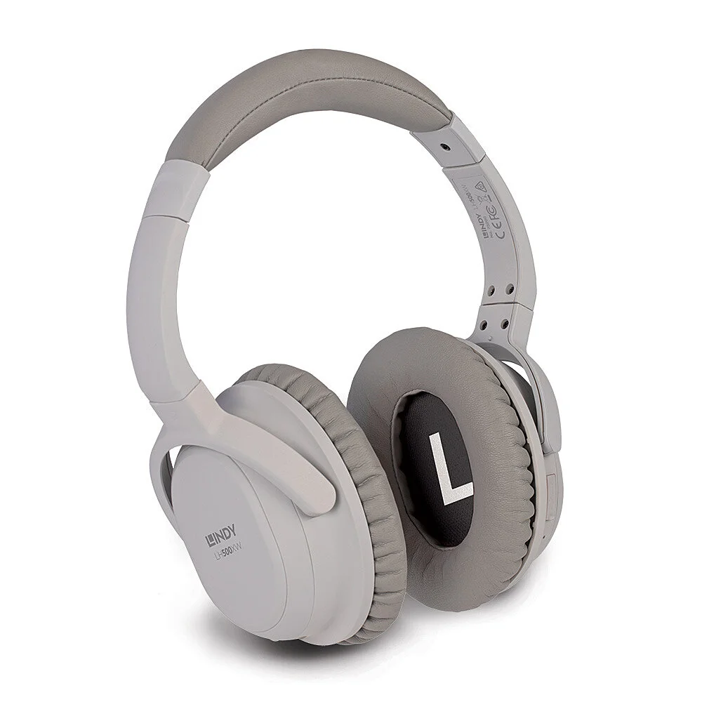 Lindy LH500XW Kopfhörer Verkabelt & Kabellos Kopfband Anrufe/Musik Mikro-USB Bluetooth Grau