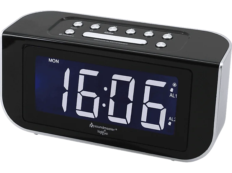 SOUNDMASTER FUR4005 Radio-Uhr, PLL Tuner, FM, Schwarz