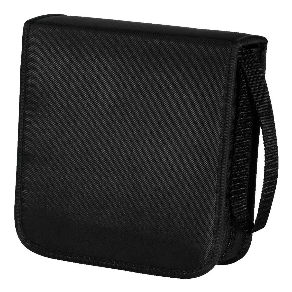 Hama CD Wallet Nylon 40, black 50 Disks Schwarz