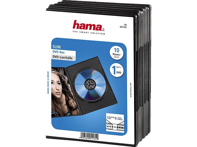 HAMA Slim DVD-Leerhüllen Schwarz