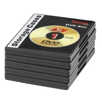 Hama DVD Jewel Cases, Pack of 5, black 1 Disks Schwarz