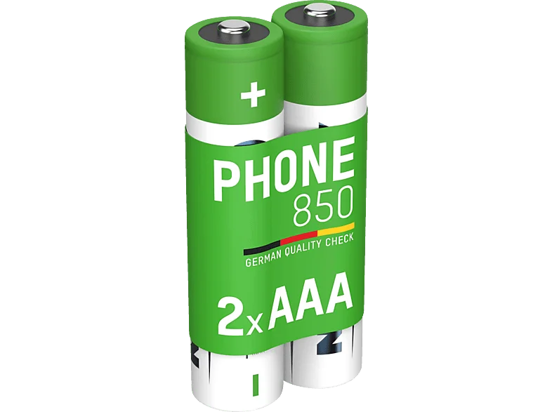 ANSMANN 2er Set NiMH Akku, Nickel-Metallhydrid, 1.2 Volt, 850 mAh