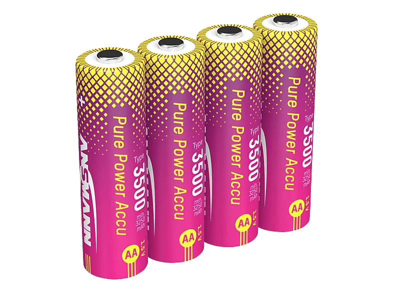 ANSMANN Pure Power Mignon AA Typ 3500 Lithium-Ionen Akku, 3250 mAh