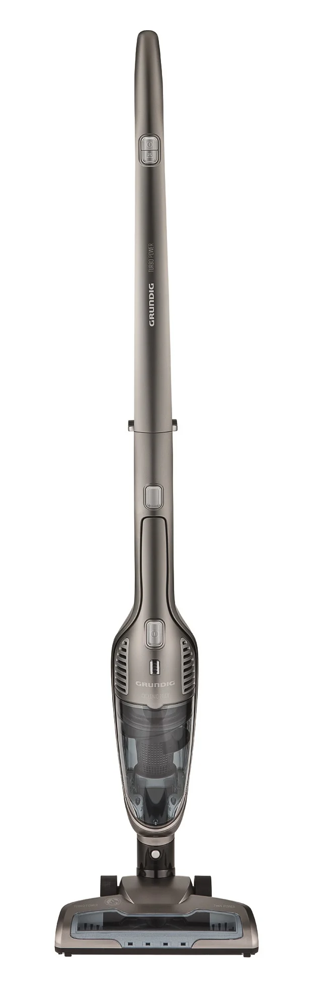 Grundig VCH 9632 2-in-1-Stabstaubsauger Akku Trocken HEPA Beutellos 1 l Silber, Titan