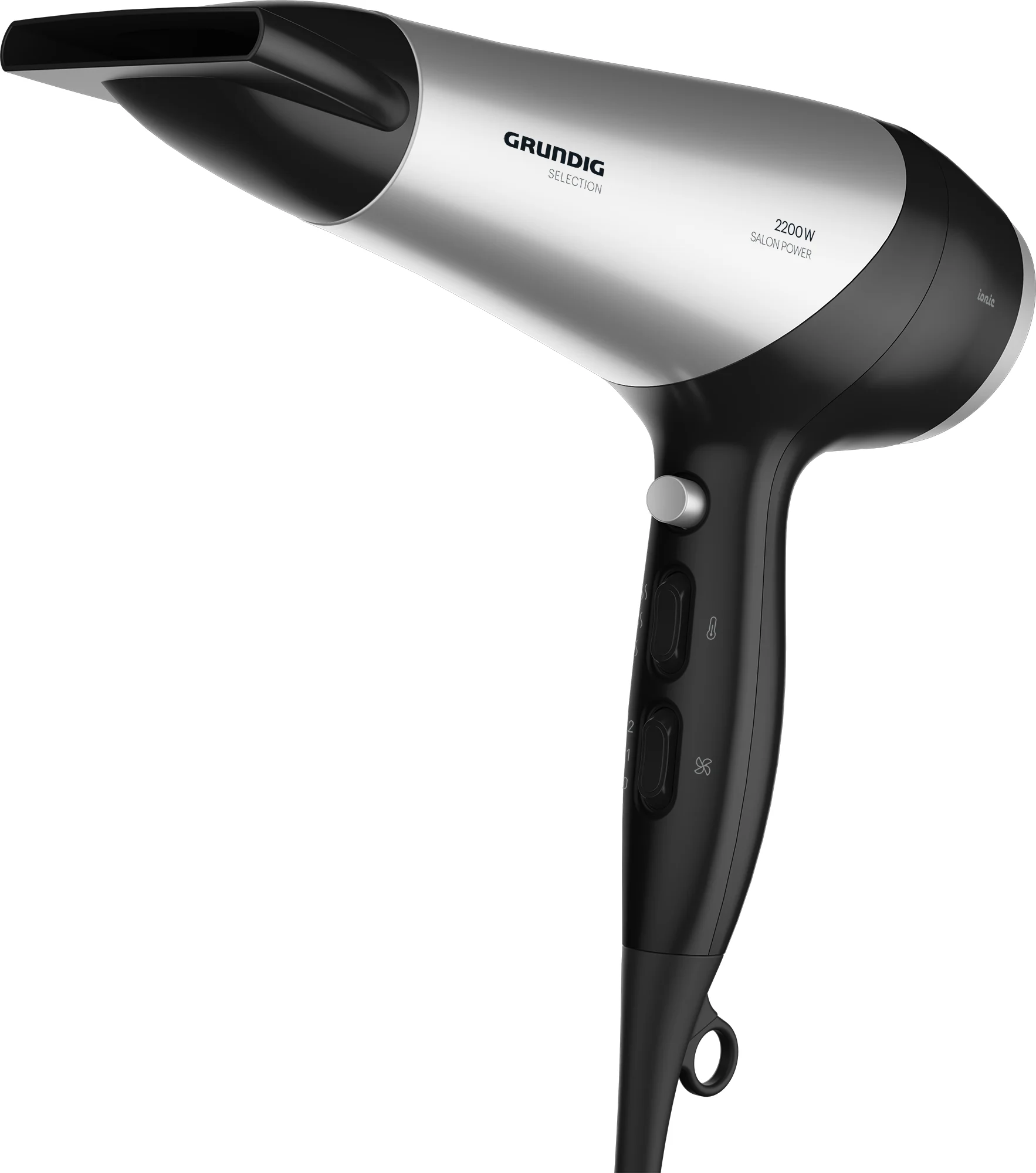 Grundig HD 6080 B Haartrockner 2200 W Schwarz, Silber