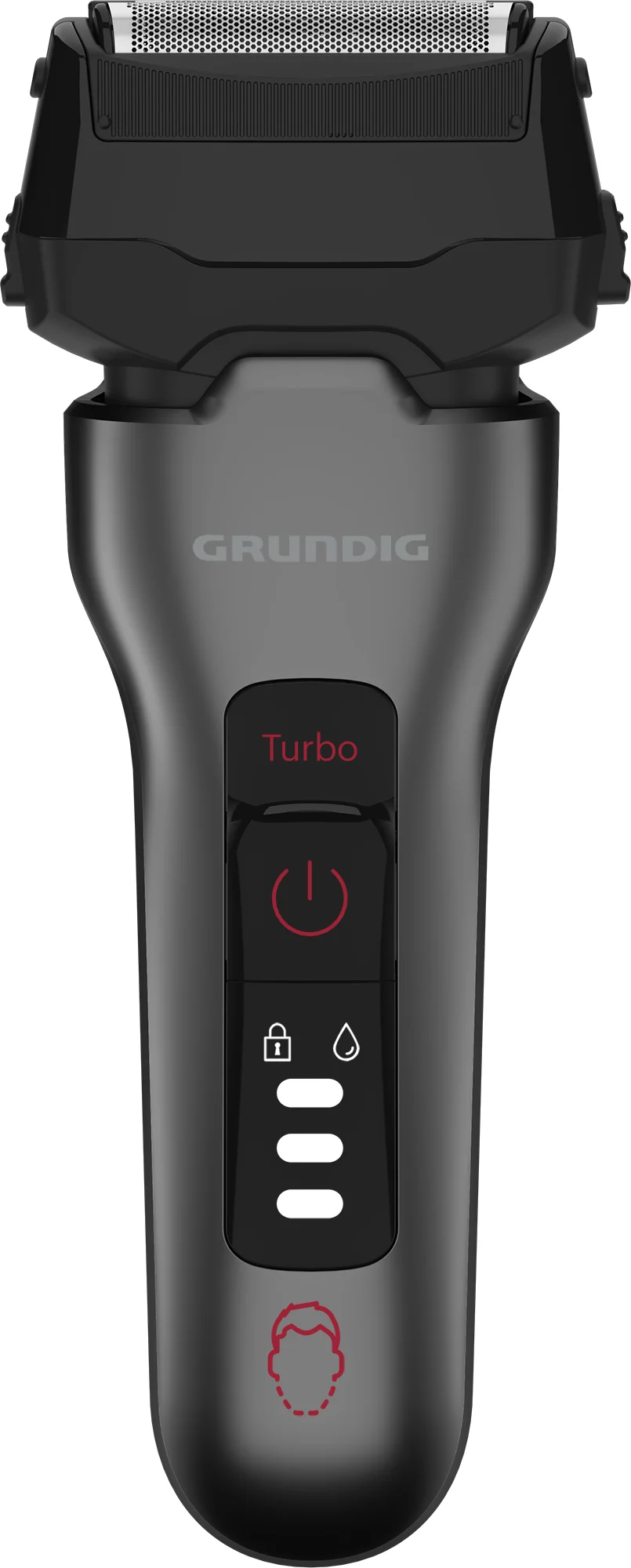 Grundig MS 8330 Folienschaber Trimmer Chrom, Rot