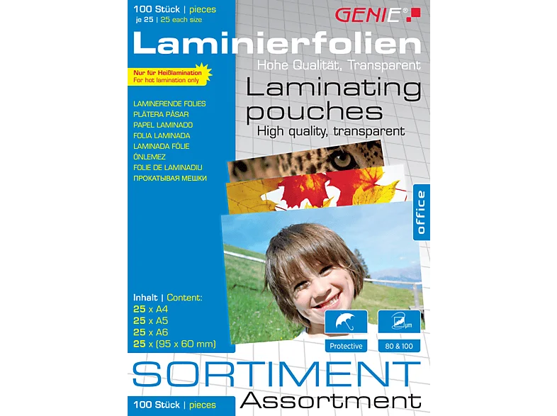 GENIE Kombipackung (sortiert) Laminierfolien