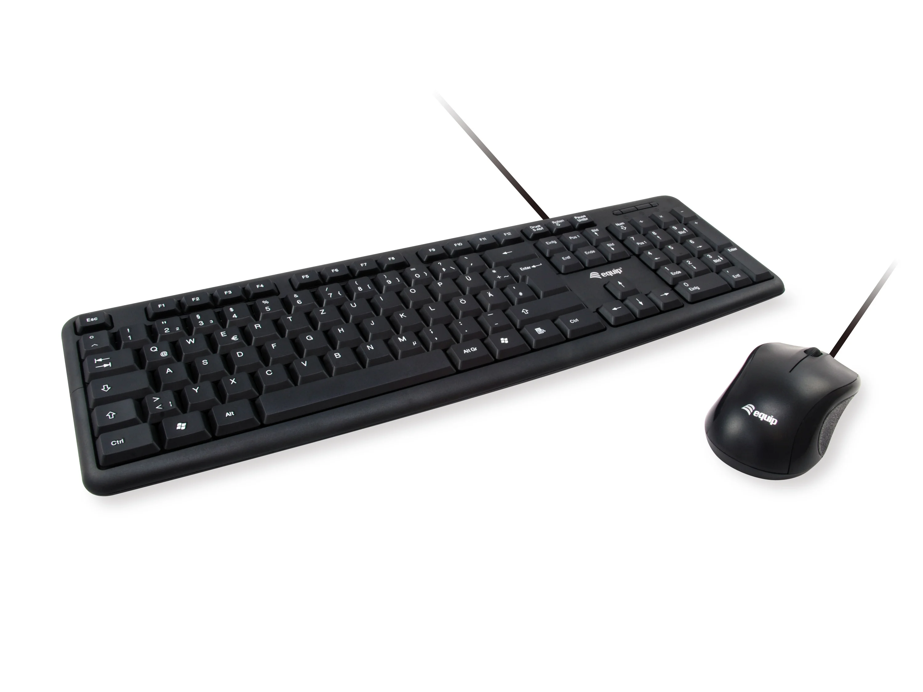Equip 245201 Tastatur Maus enthalten Büro USB QWERTY Spanisch Schwarz