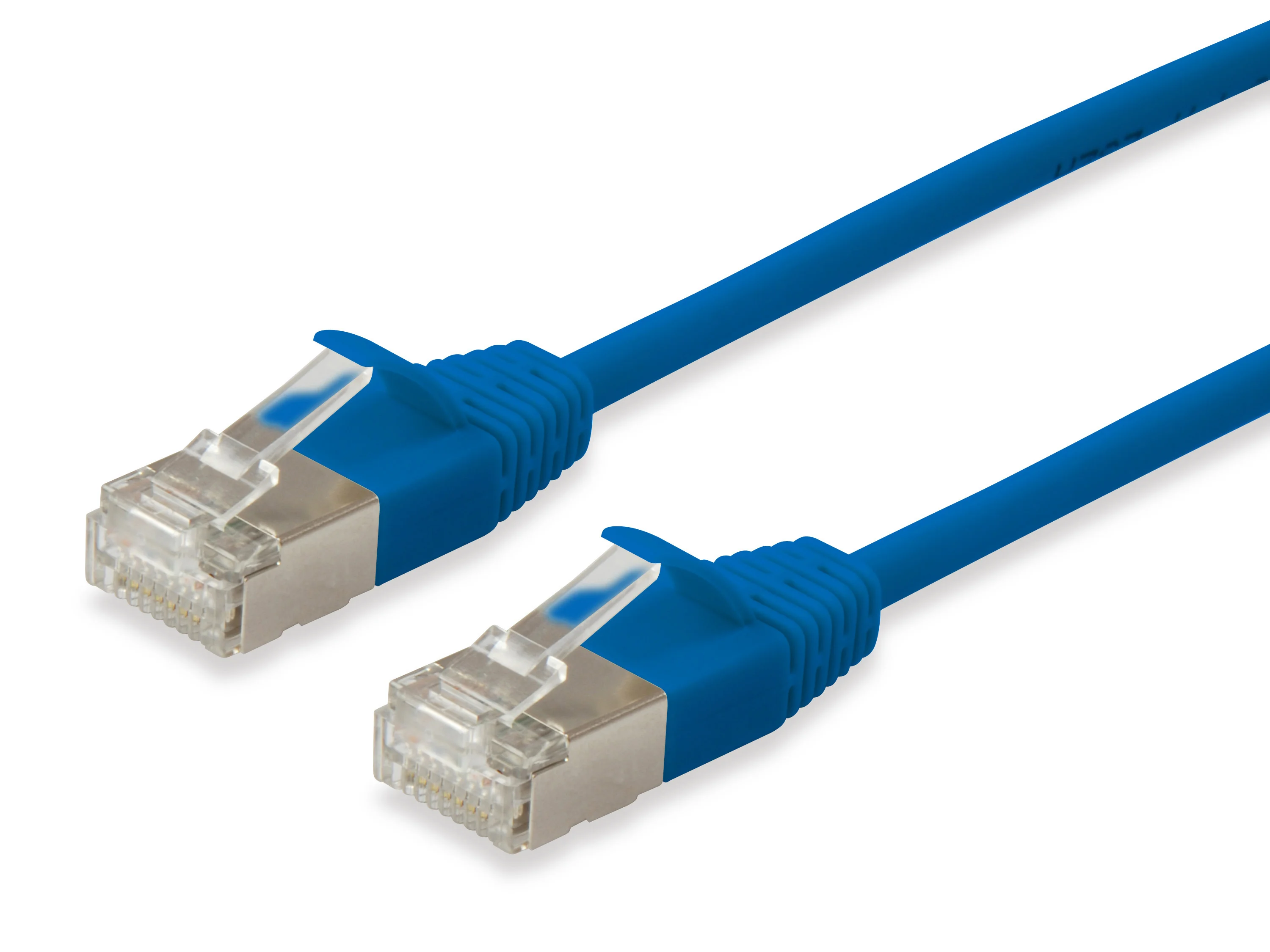 Equip Cat.6A F/FTP Slim-Patchkabel, 0.25m, Blau