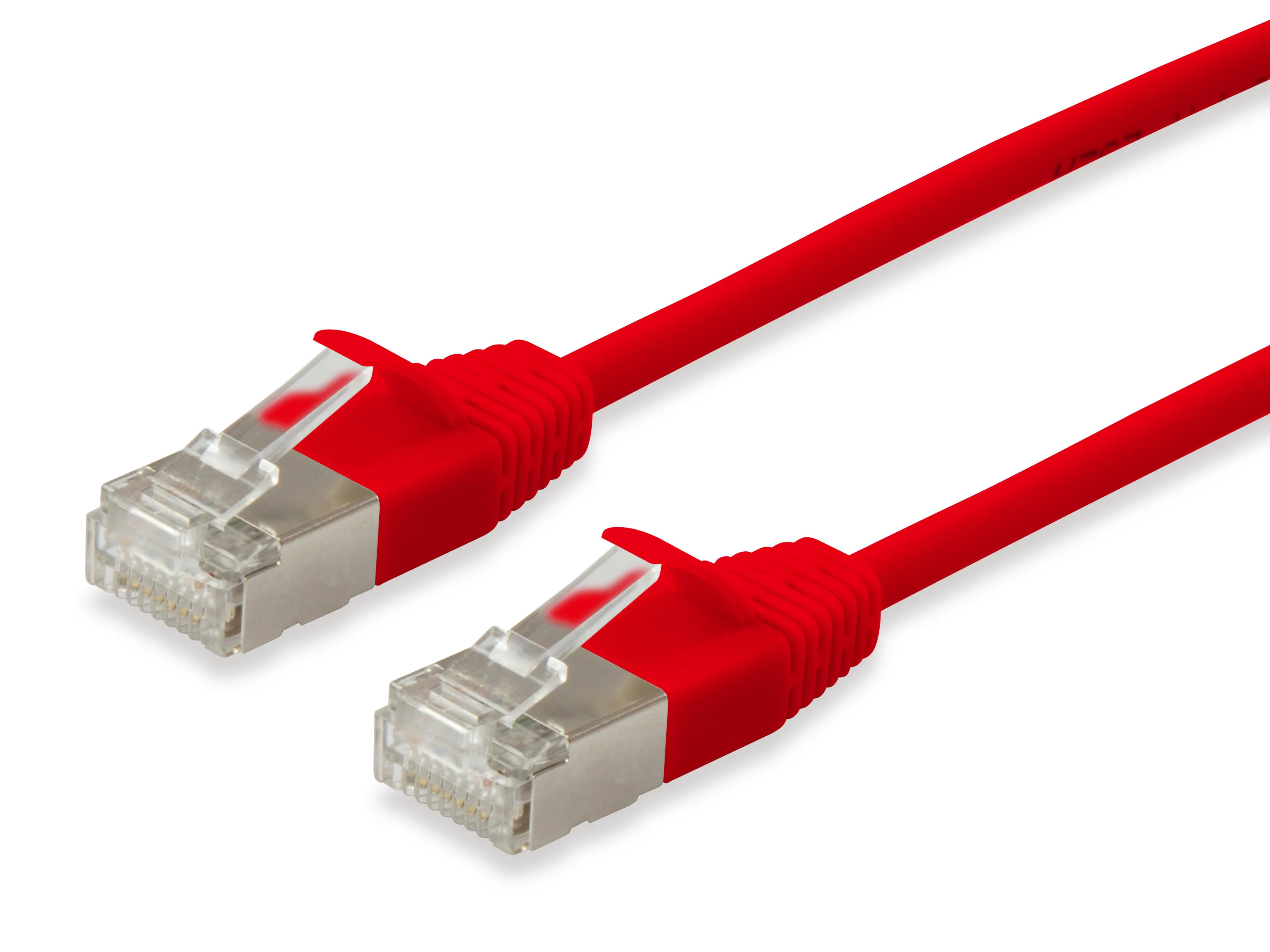 Equip Cat.6A F/FTP Slim-Patchkabel, 0.5m, Rot