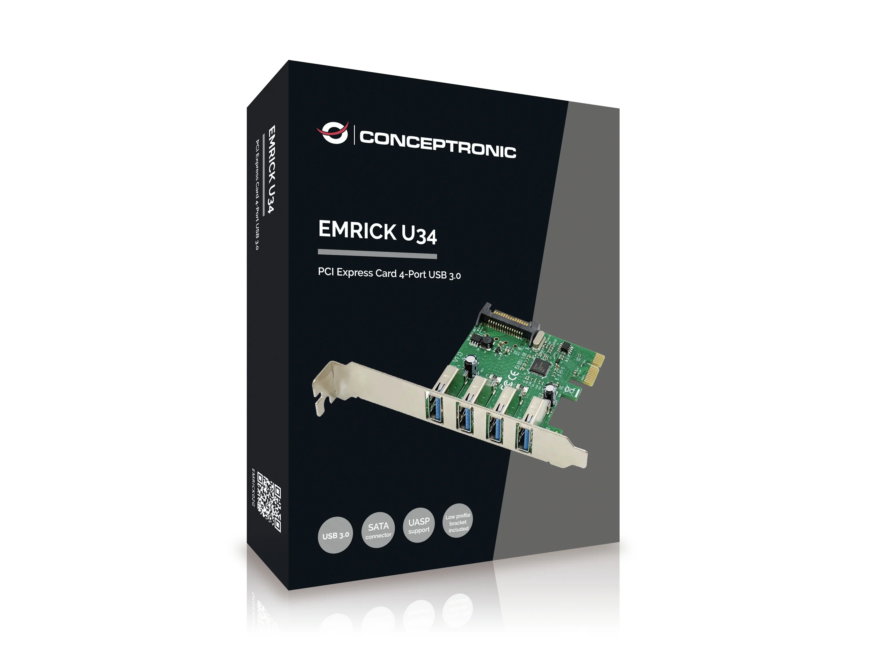 Conceptronic EMRICK U34, 4-Port-USB-3.0 PCI-Express-Karte