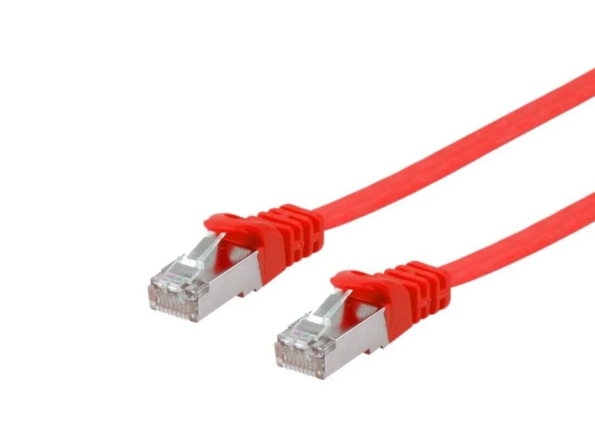 Equip Cat.6A U/FTP Flat Patchkabel, 1m, Rot