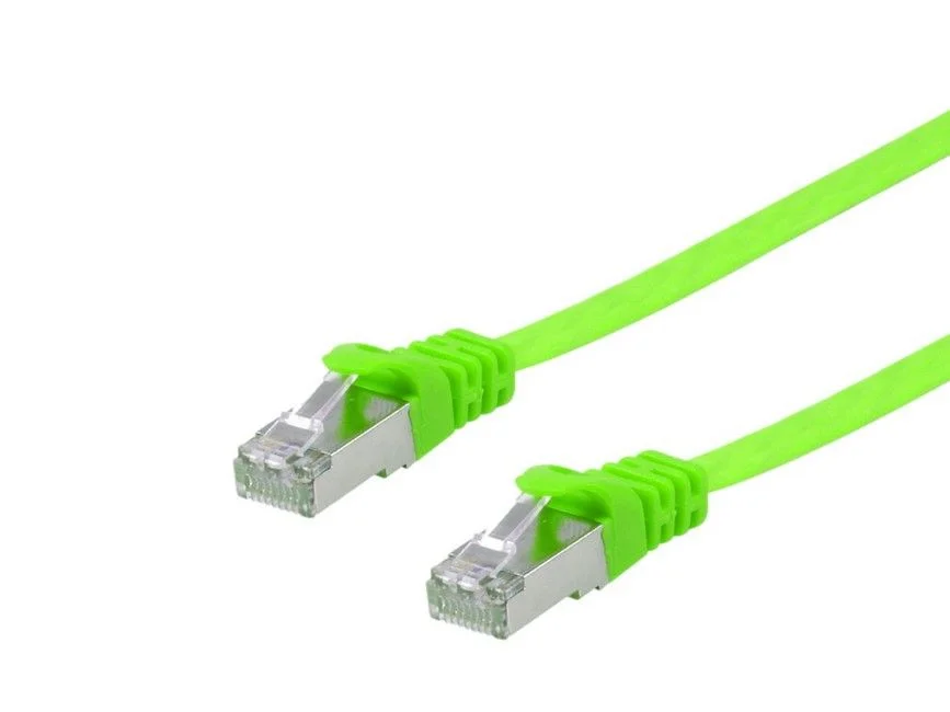 Equip Cat.6A U/FTP Flat Patchkabel, 0.5m, Grün