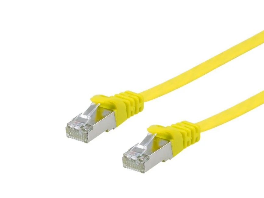 Equip Cat.6A U/FTP Flat Patchkabel, 0.5m, Gelb