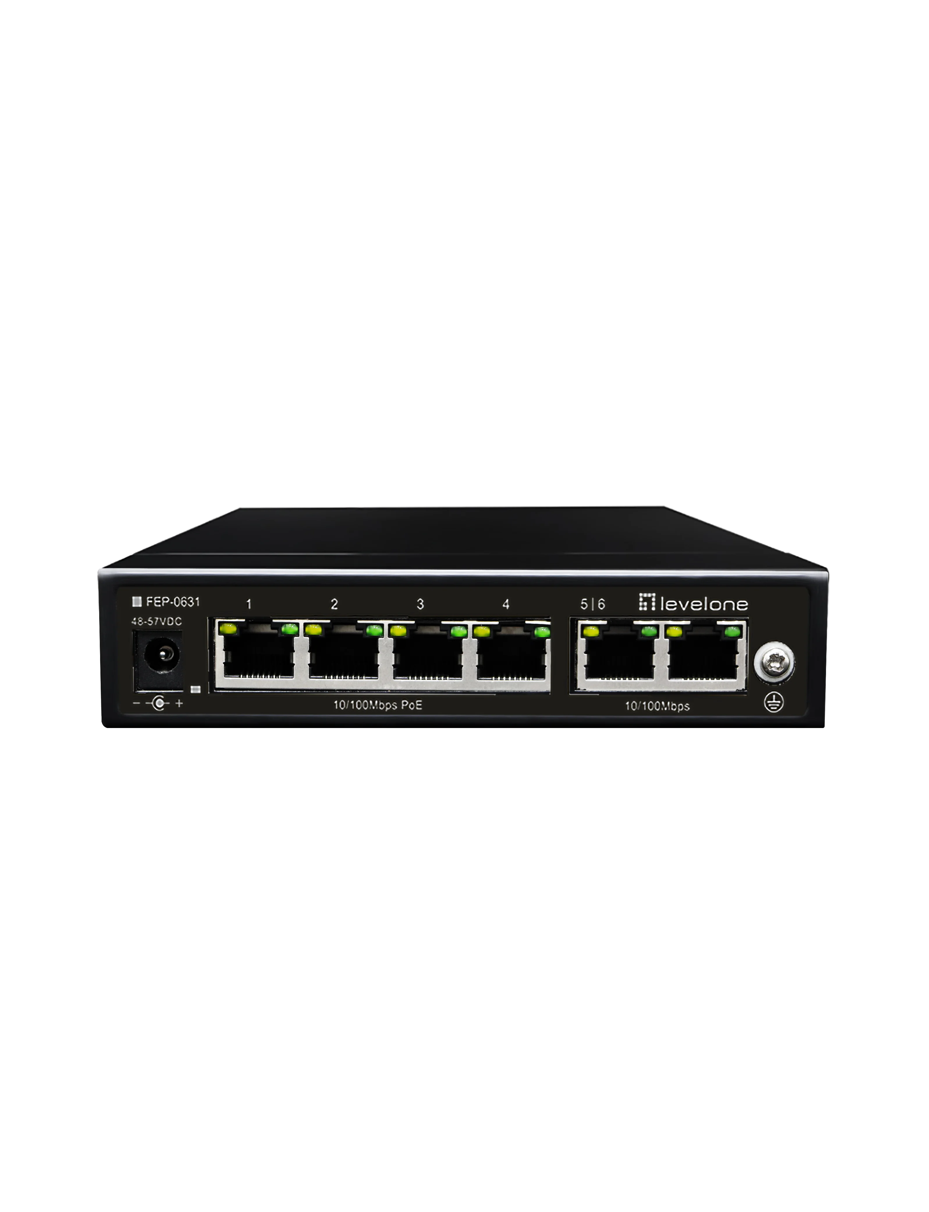 LevelOne FEP-0631 Netzwerk-Switch Fast Ethernet (10/100) Power over Ethernet (PoE) Schwarz