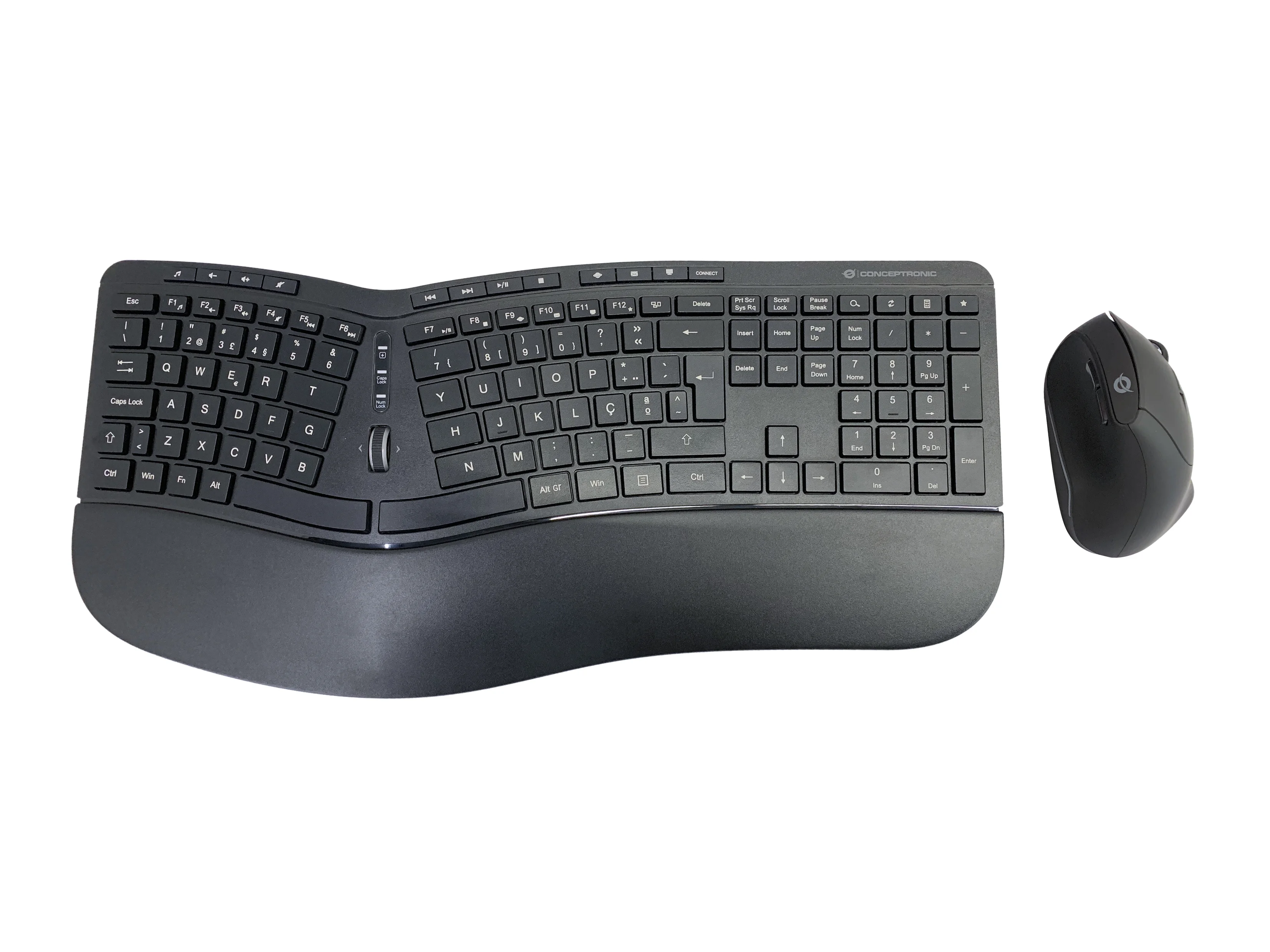 Conceptronic ORAZIO02PT Tastatur Maus enthalten Büro RF Wireless QWERTY Portuguesisch Schwarz