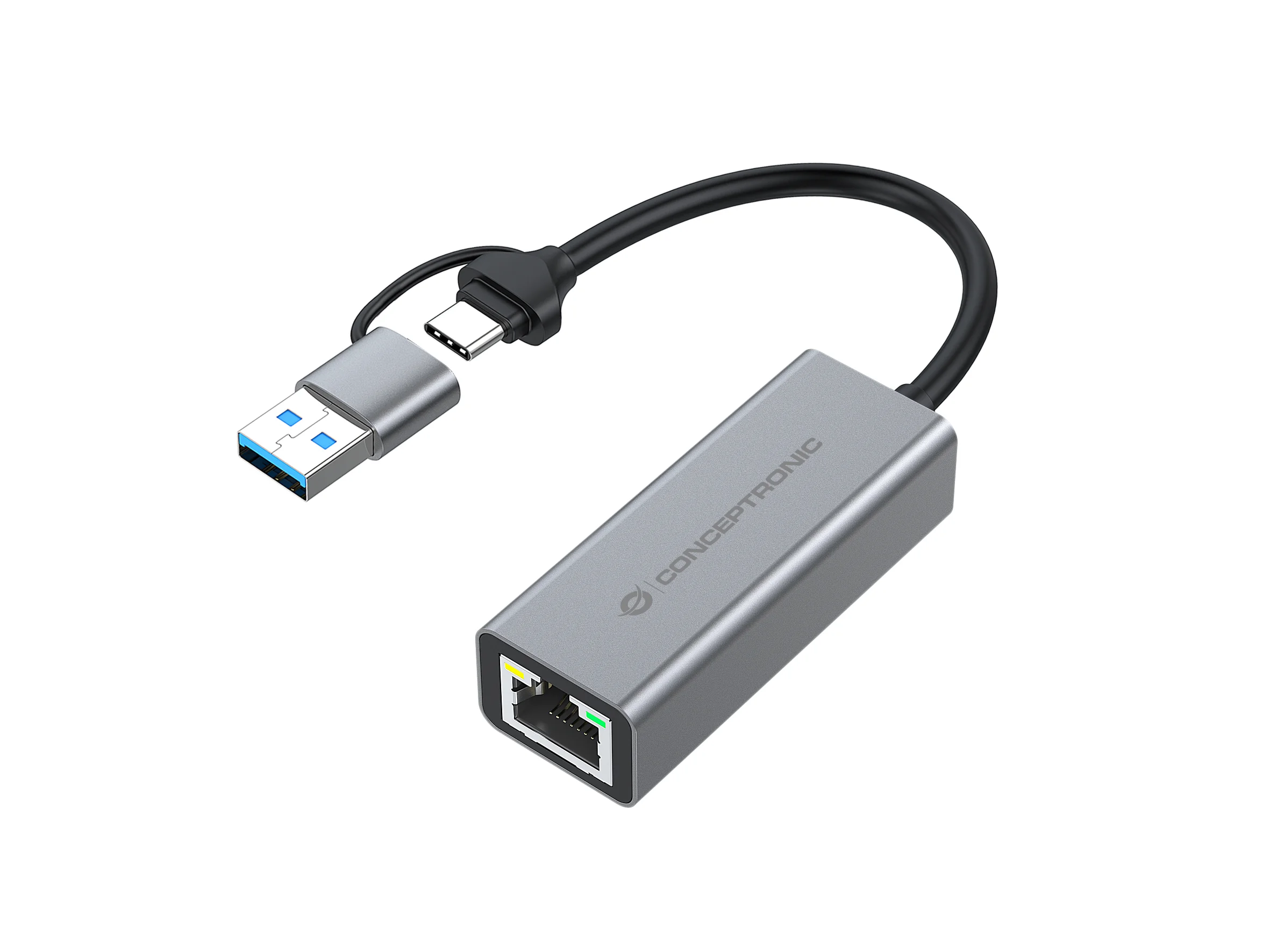 Conceptronic ABBY08G USB-zu-Gigabit-Netzwerkadapter, Wake-on-LAN, Kompatibel mit Nintendo Switch