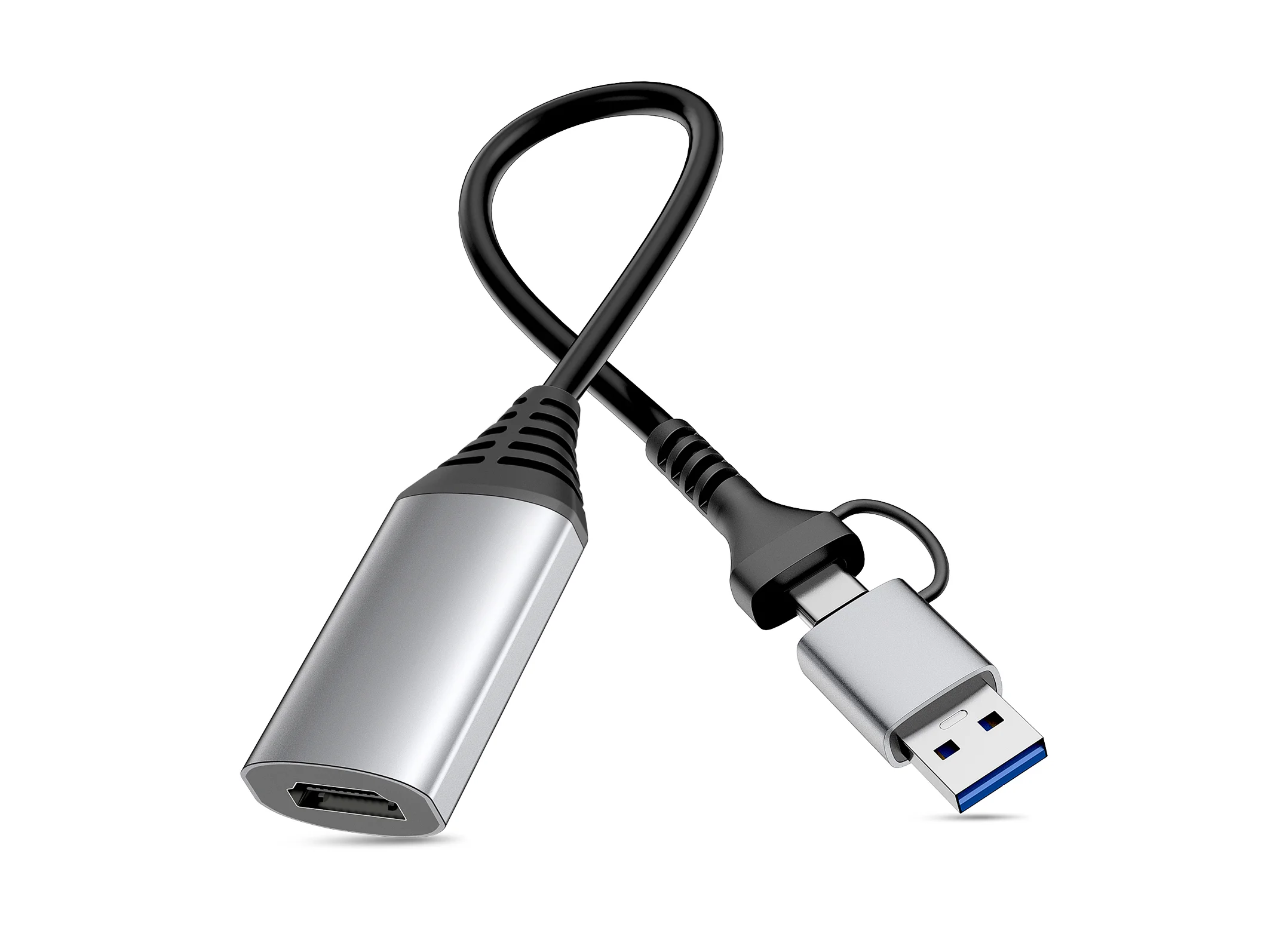 Equip USB-zu-HDMI-Adapter (USB-C + A), 1080P HD