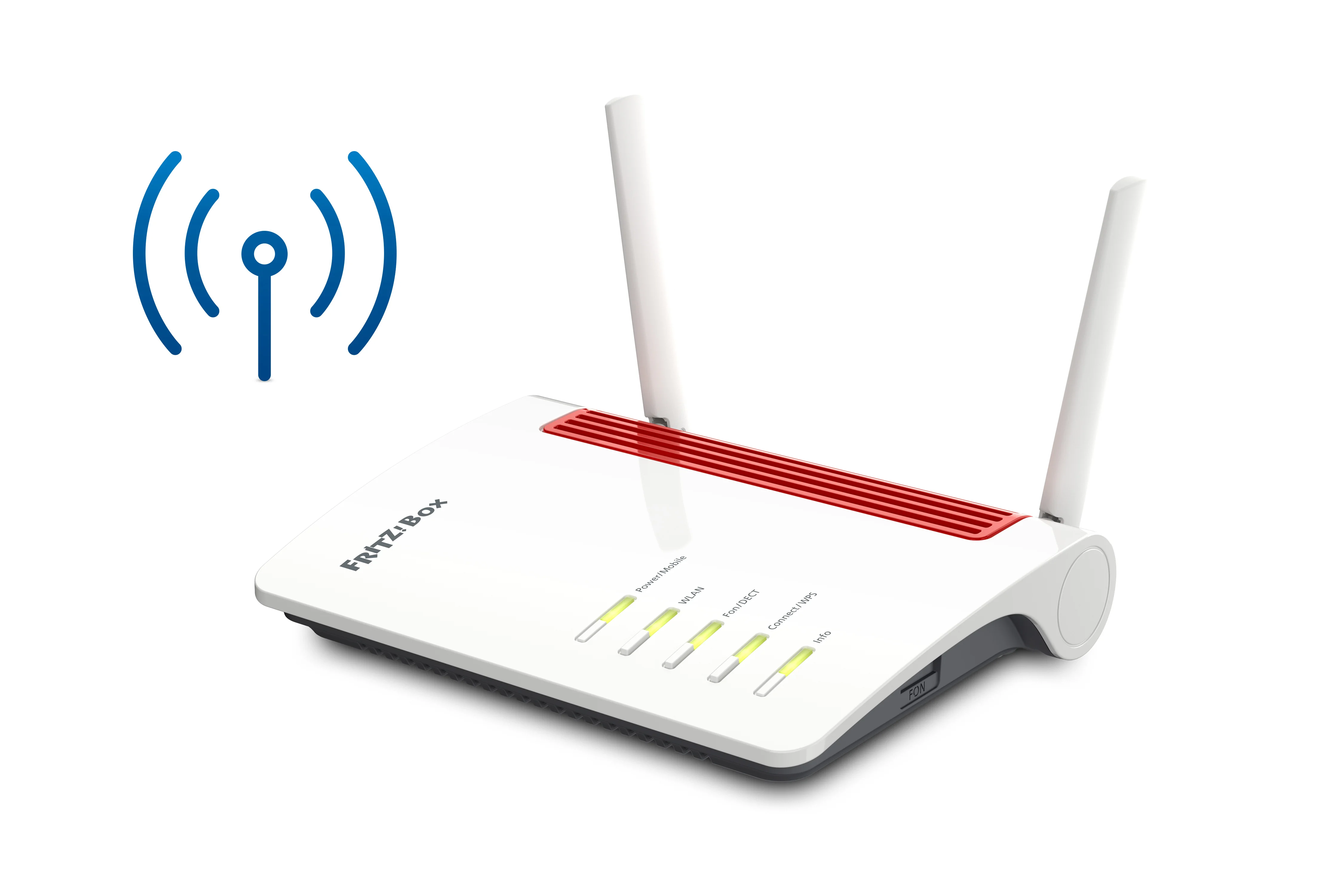 Box FRITZ! 6850 LTE WLAN-Router Gigabit Ethernet Dual-Band (2,4 GHz/5 GHz) 4G Weiß