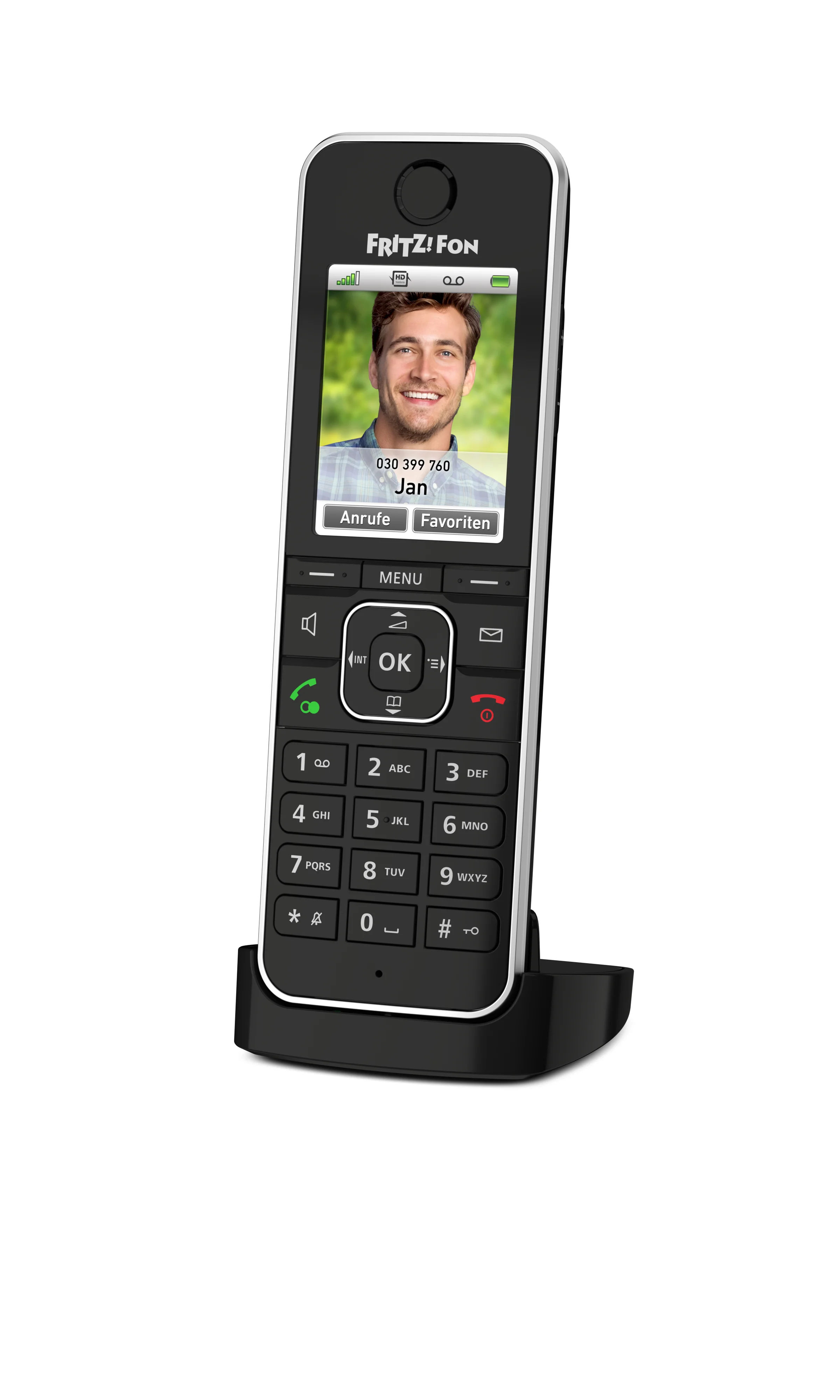 Fon FRITZ! C6 DECT-Telefon Anrufer-Identifikation Schwarz